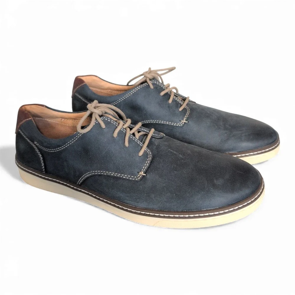 J&M‎ Men's Blue Derby Oxfords Size 11